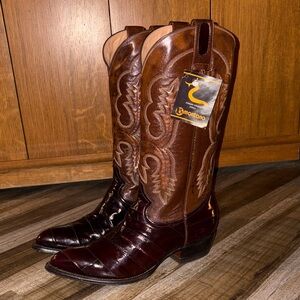 Montana Boots Mens Leather Cowboy Boots